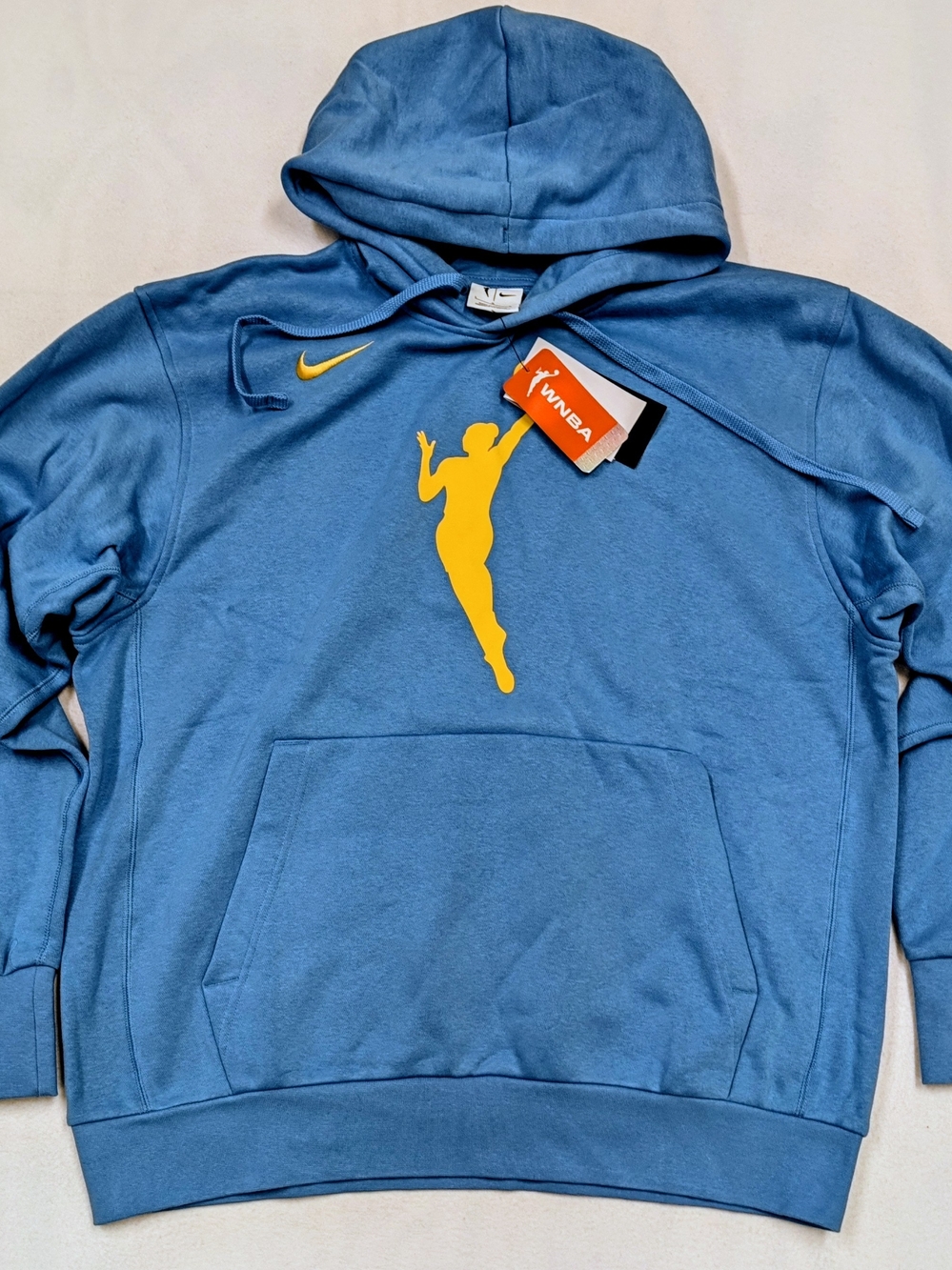 Nike WNBA Logowoman Pullover Hoodie Men's Size L NWT Yellow Logo